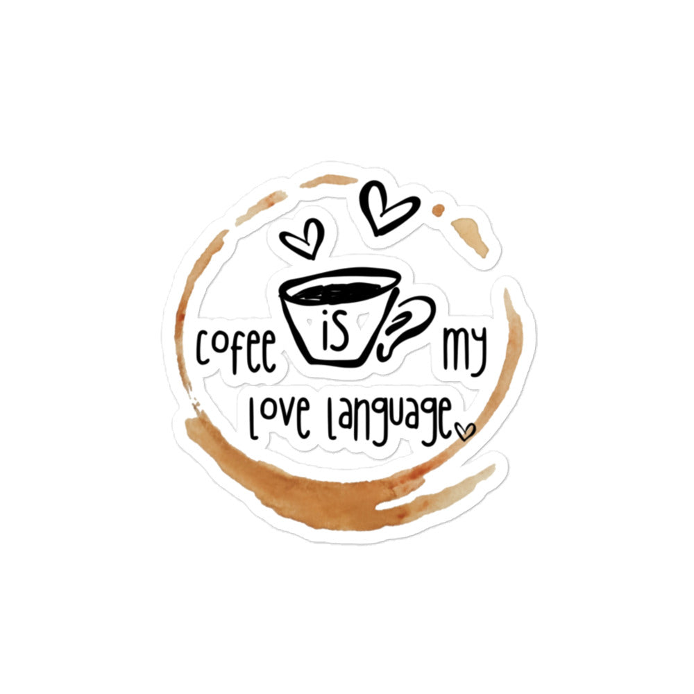 COFFEE LOVE LANGUAGE 2 Bubble-free stickers