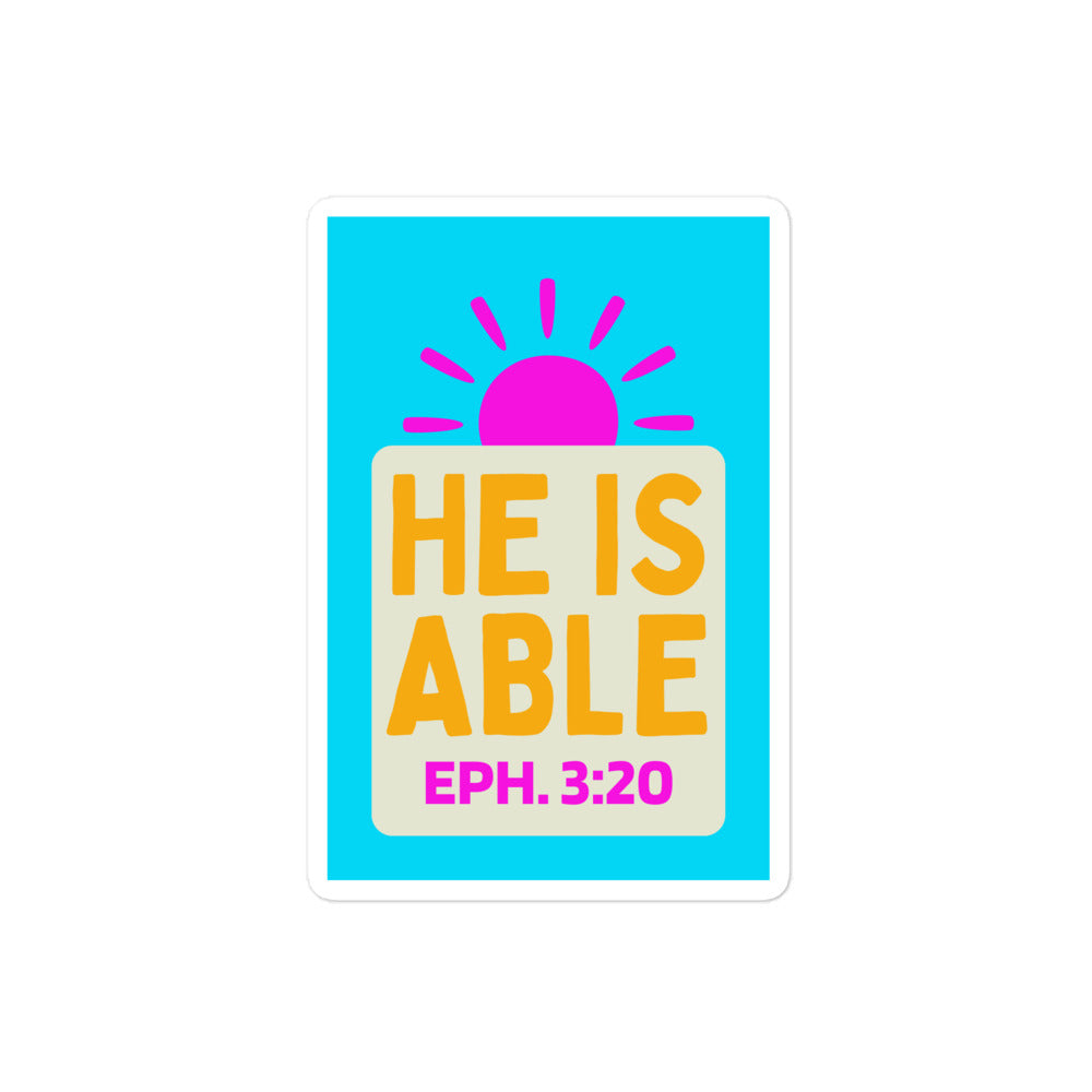 HE IS ABLE Bubble-free stickers