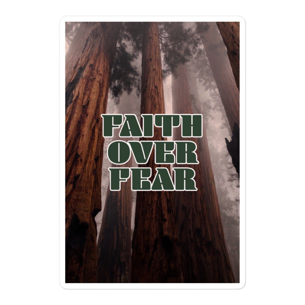 FAITH OVER FEAR 3 Bubble-free stickers