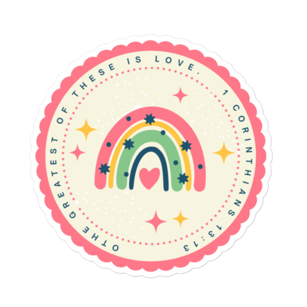 1 Corinthians 13:13 2 Bubble-free stickers