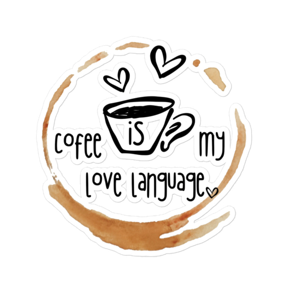 COFFEE LOVE LANGUAGE 2 Bubble-free stickers