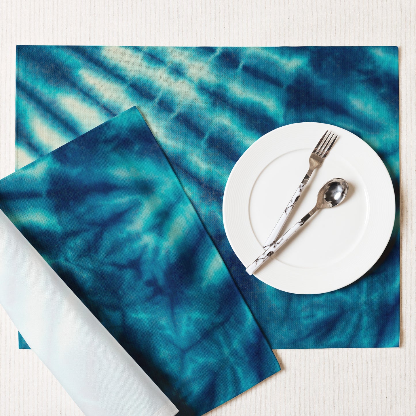 OCEAN BLUES TIE DYE Placemat Set