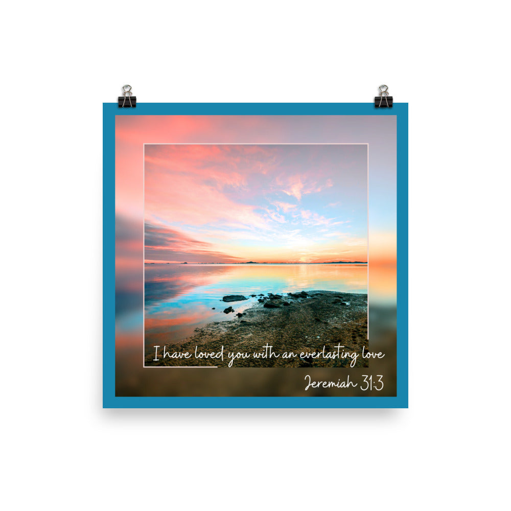 Jeremiah 31:3 Photo paper poster