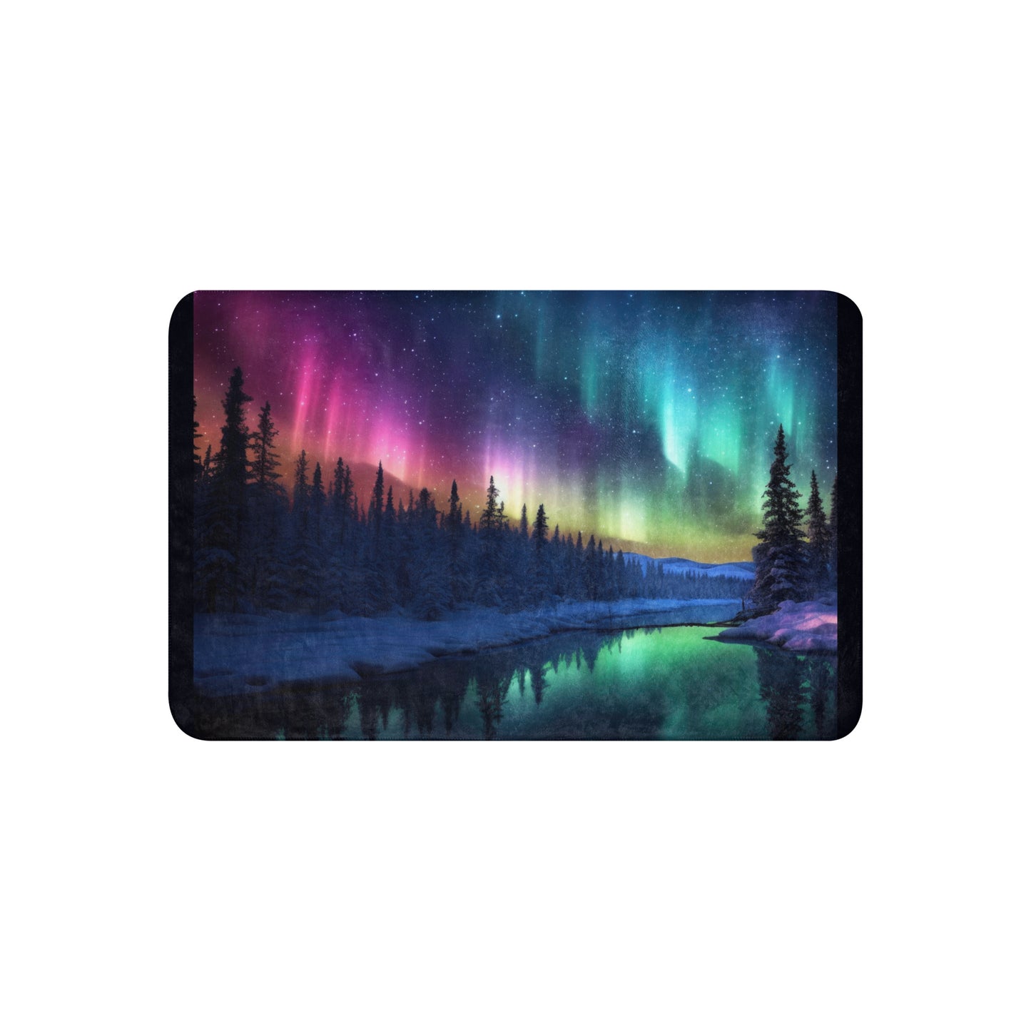 VIVID NORTHERN LIGHTS Sherpa blanket