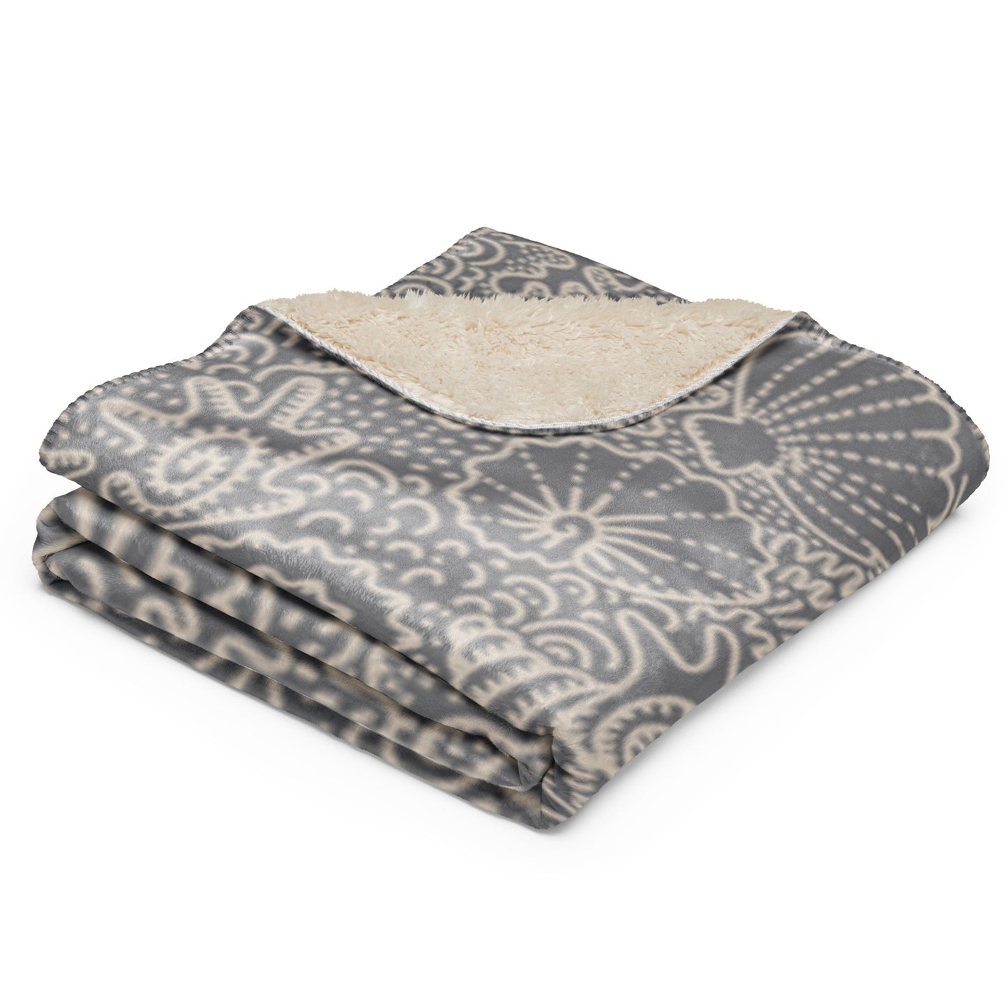 COZY OCEAN SHELLS Sherpa blanket