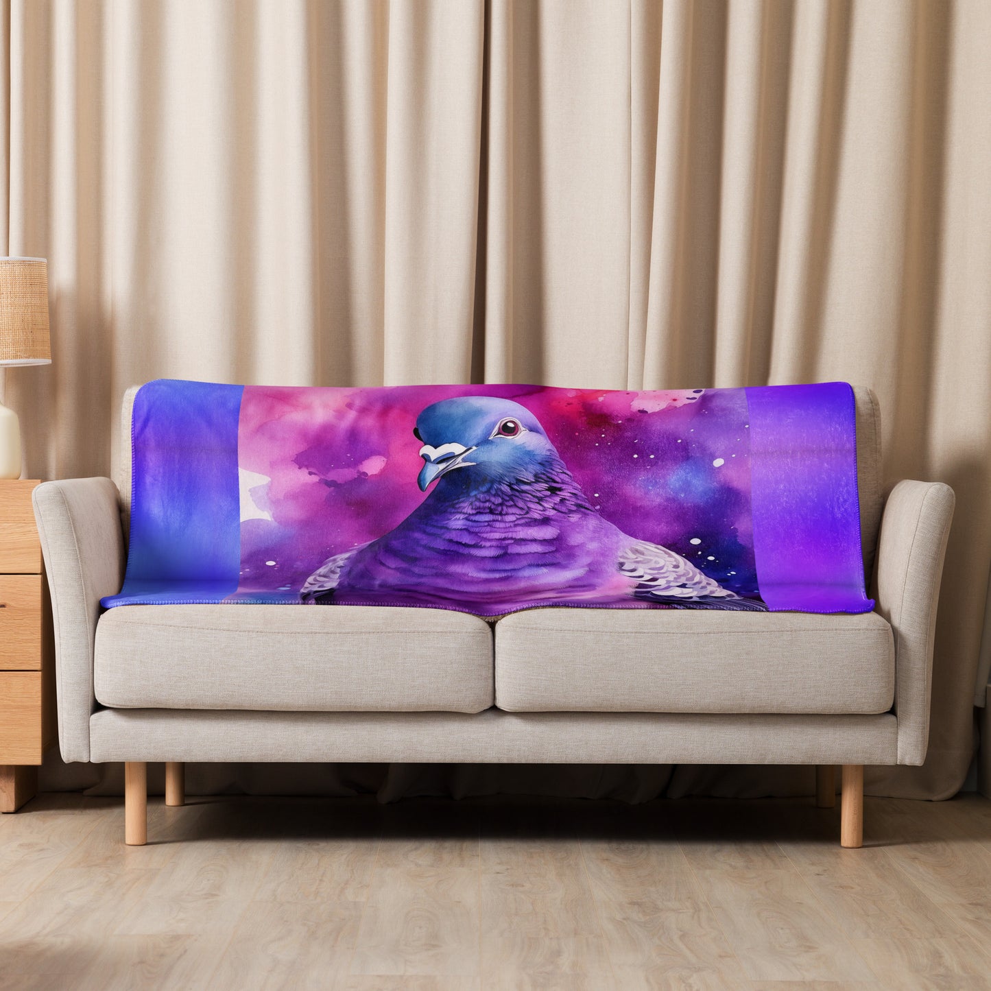 PIGEON LOVE Sherpa blanket