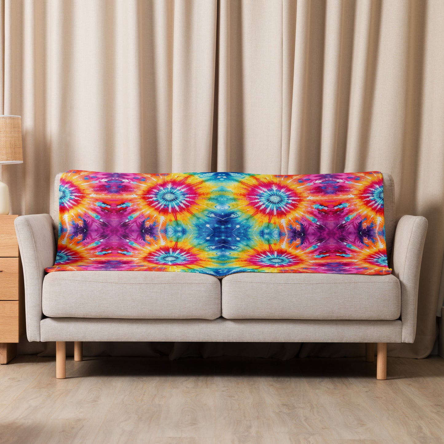 SO COOL TIE DYE Sherpa blanket