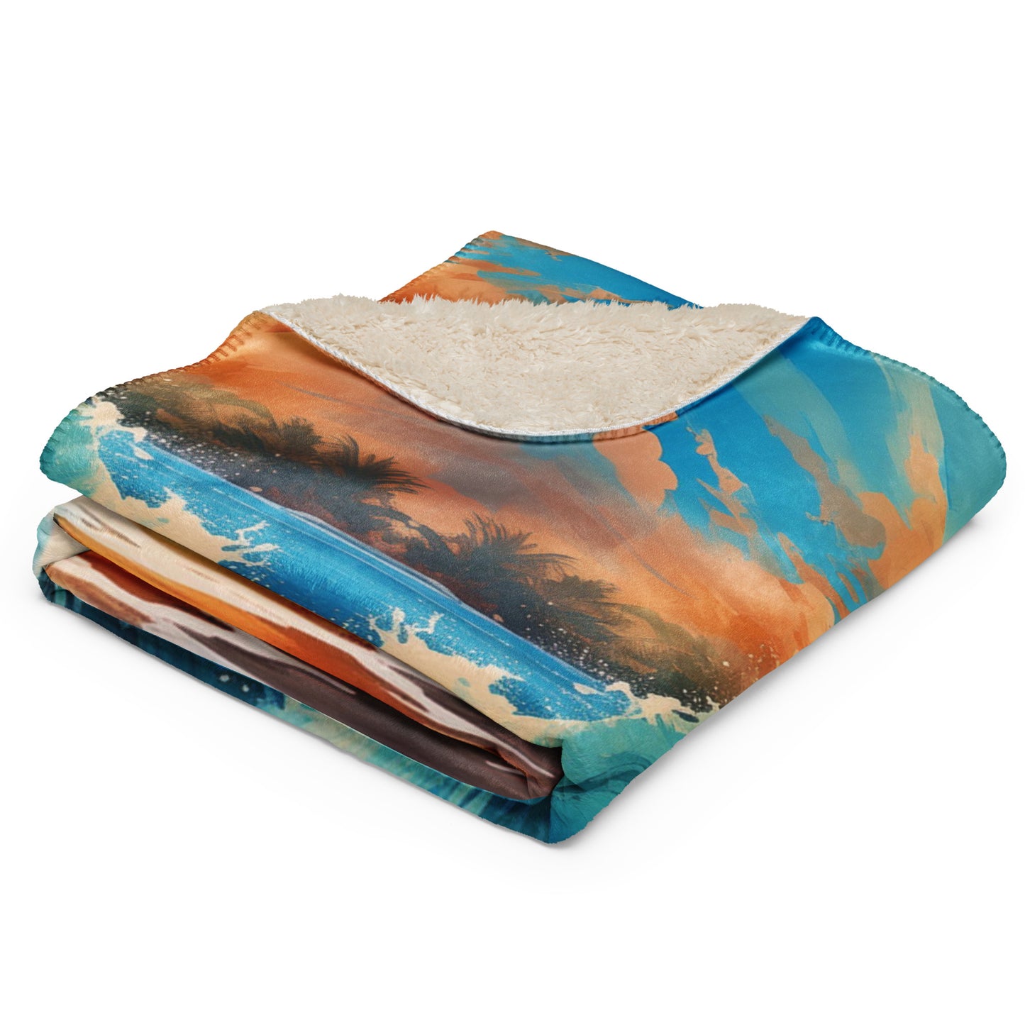 GORGEOUS CRASHING OCEAN Sherpa blanket