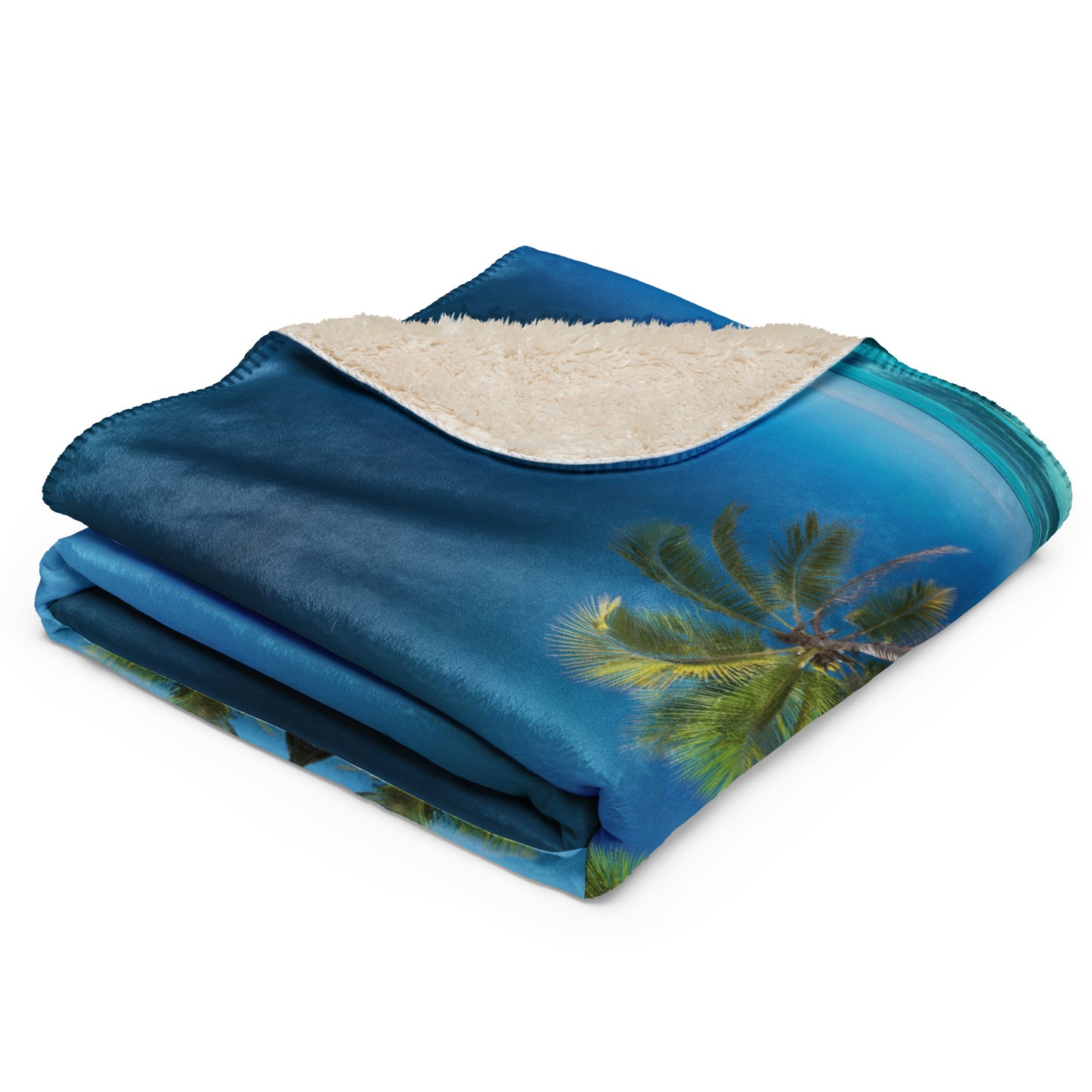 HAPPY PALMS Sherpa blanket