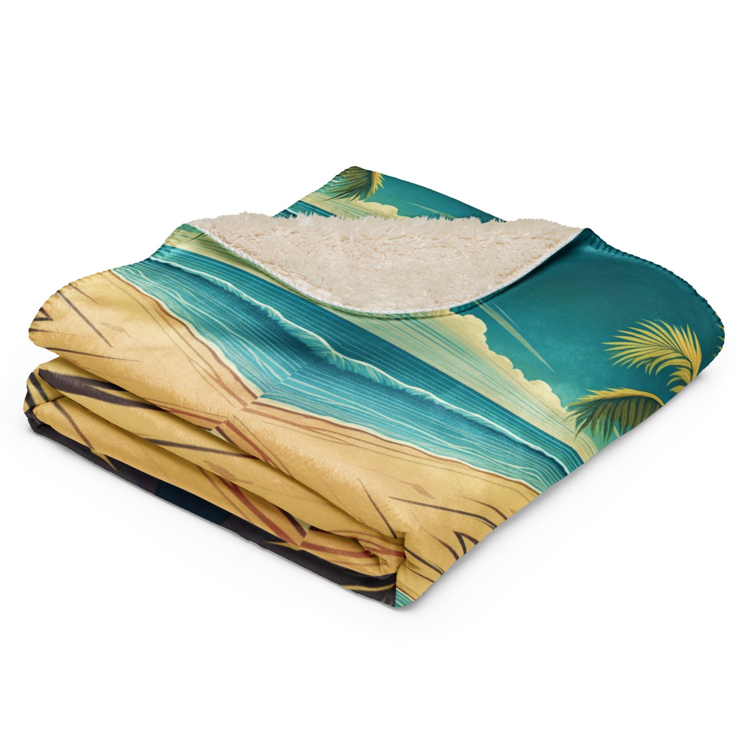 PALM TREE PARTY Sherpa blanket