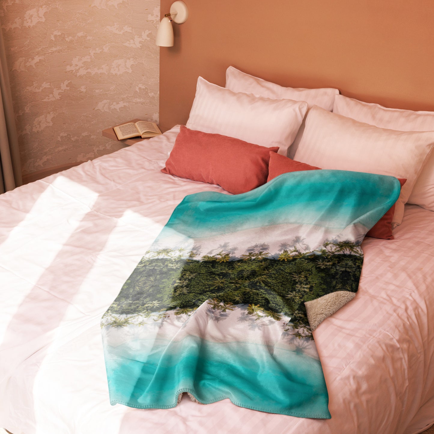 MIRRORED BEACHES Sherpa blanket