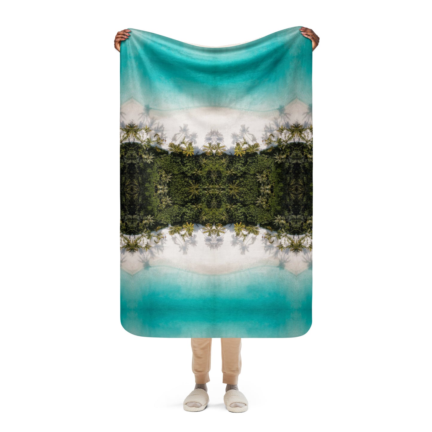 MIRRORED BEACHES Sherpa blanket