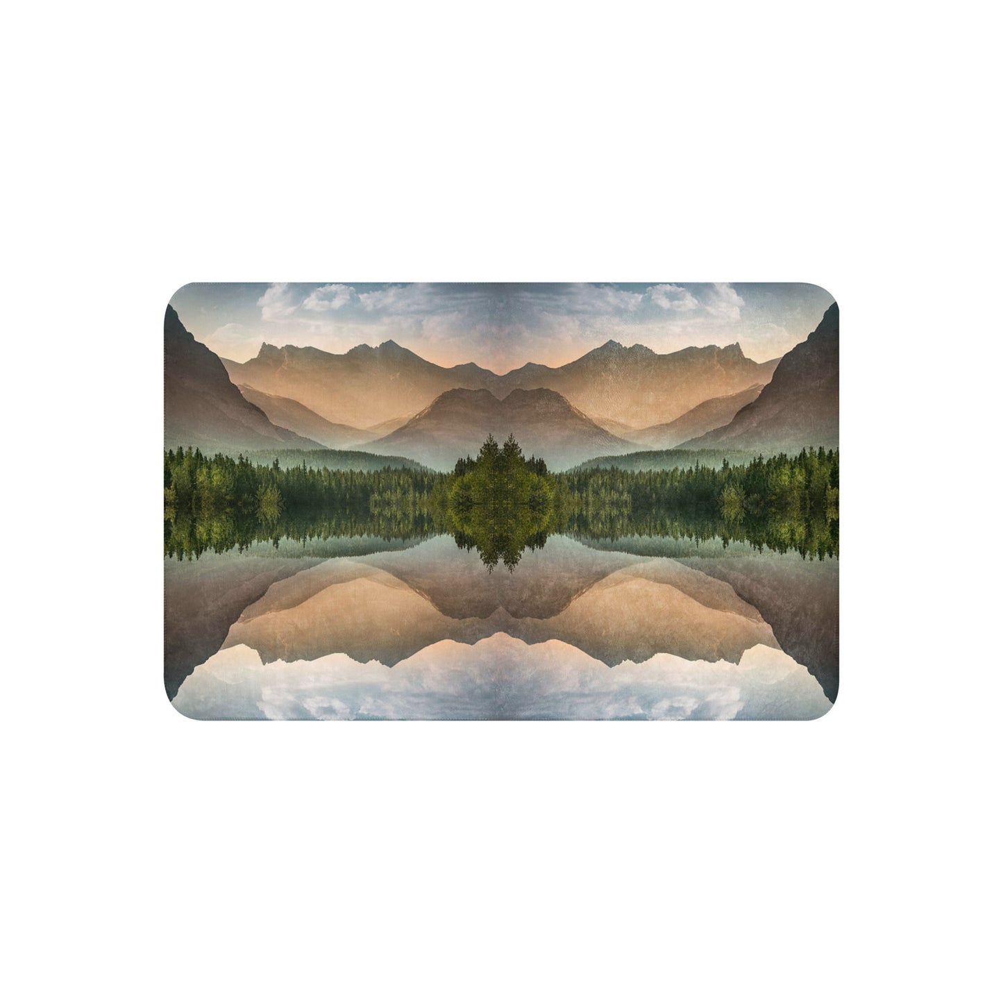 MIRRORED MOUNTAINS Sherpa blanket