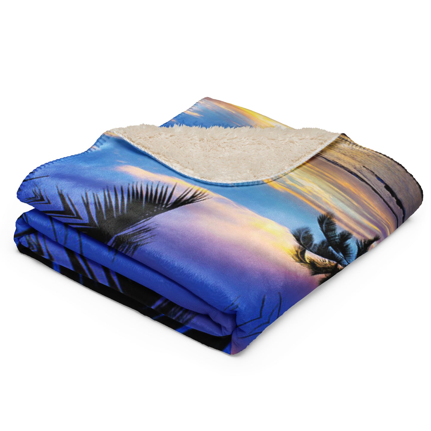 MIRRORED SUNRISE Sherpa blanket