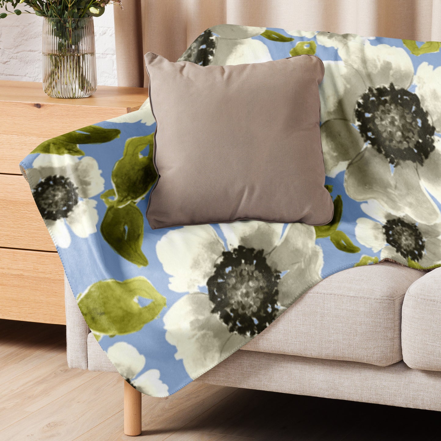 GORGEOUS FLORAL Sherpa blanket