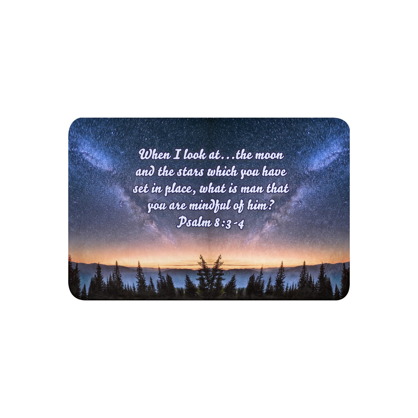 Psalm 8:3-4 Sherpa blanket