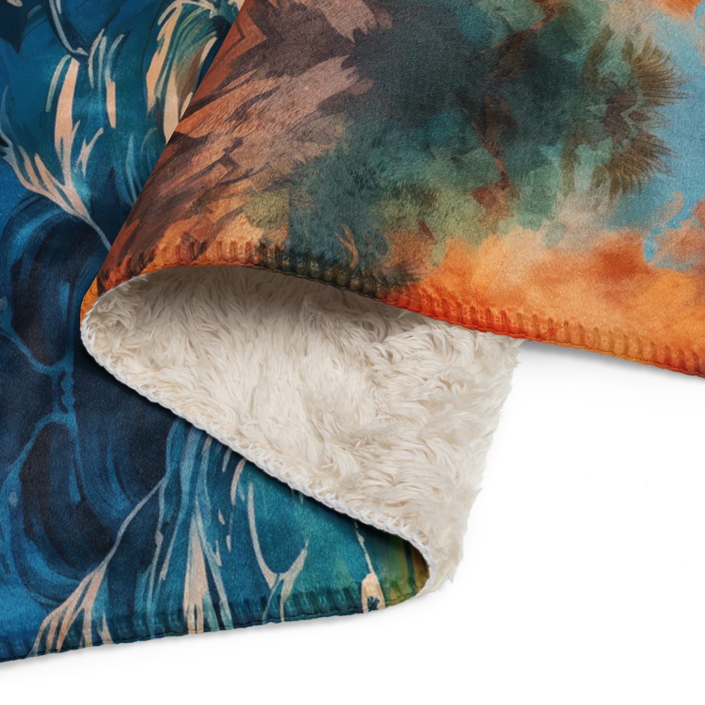 GORGEOUS CRASHING OCEAN Sherpa blanket