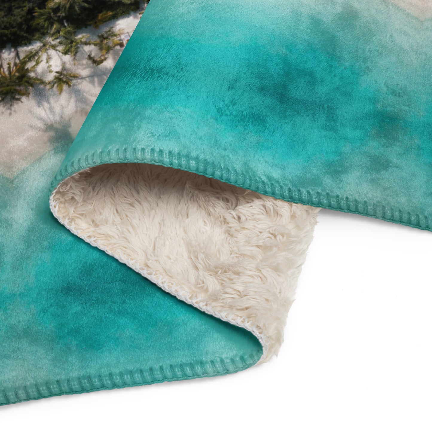 MIRRORED BEACHES Sherpa blanket