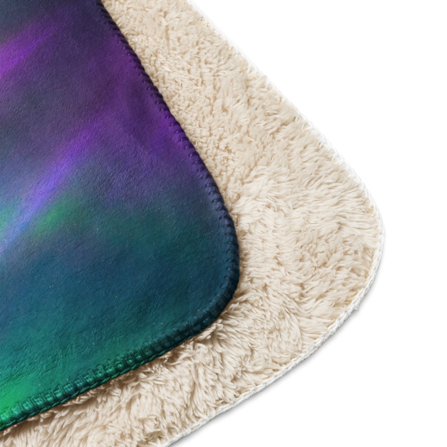 NORTHERN LIGHTS/MOUNTAINS MIRRORED Sherpa blanket