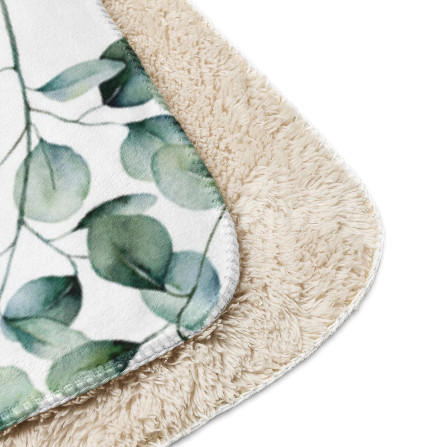 GREEN LEAVES Sherpa blanket