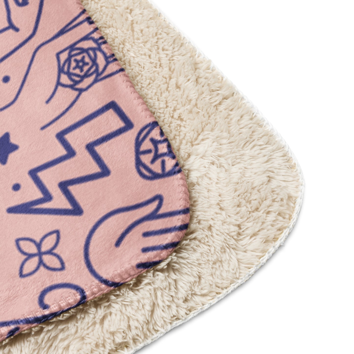 GIRL POWER PINK/BLUE Sherpa blanket