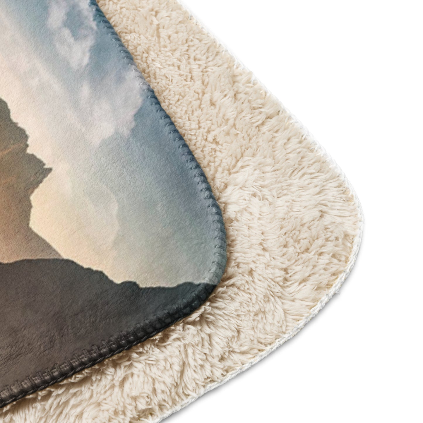 MIRRORED MOUNTAINS Sherpa blanket