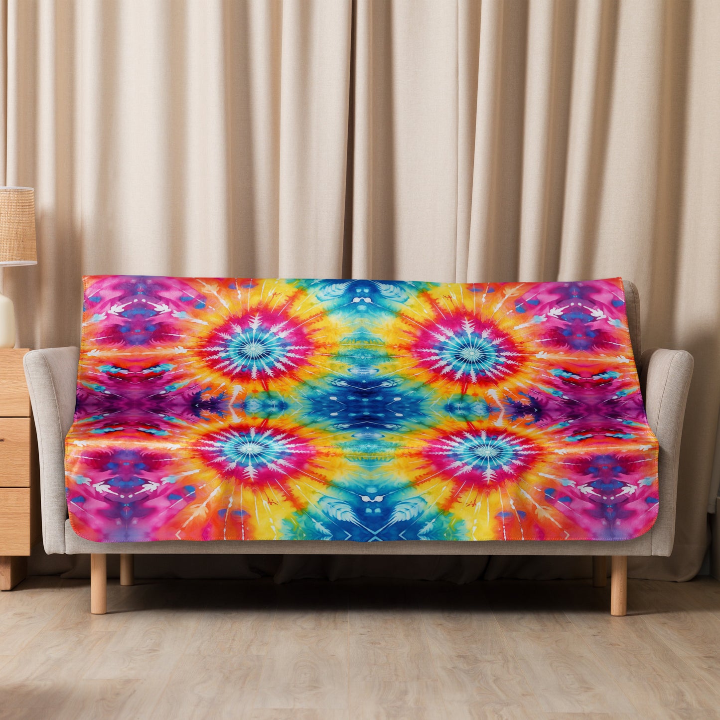 SO COOL TIE DYE Sherpa blanket