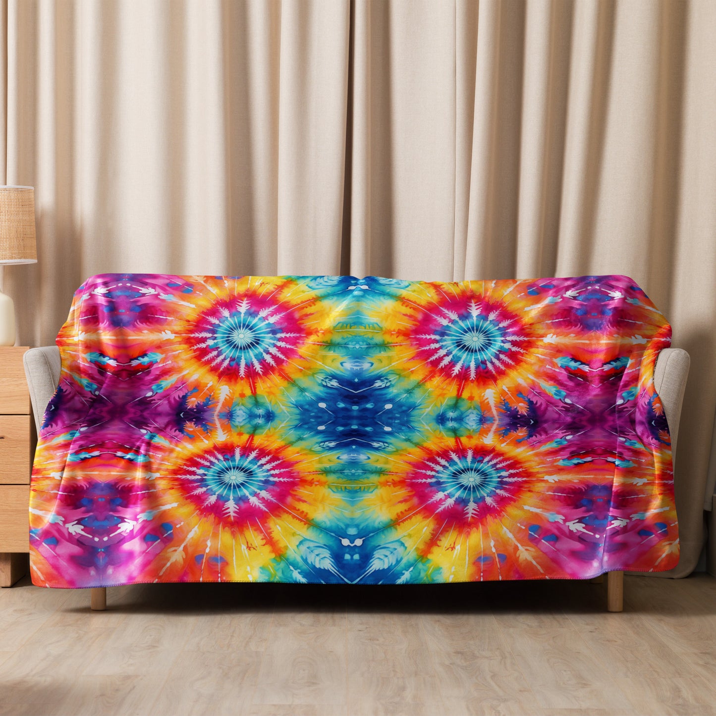 SO COOL TIE DYE Sherpa blanket