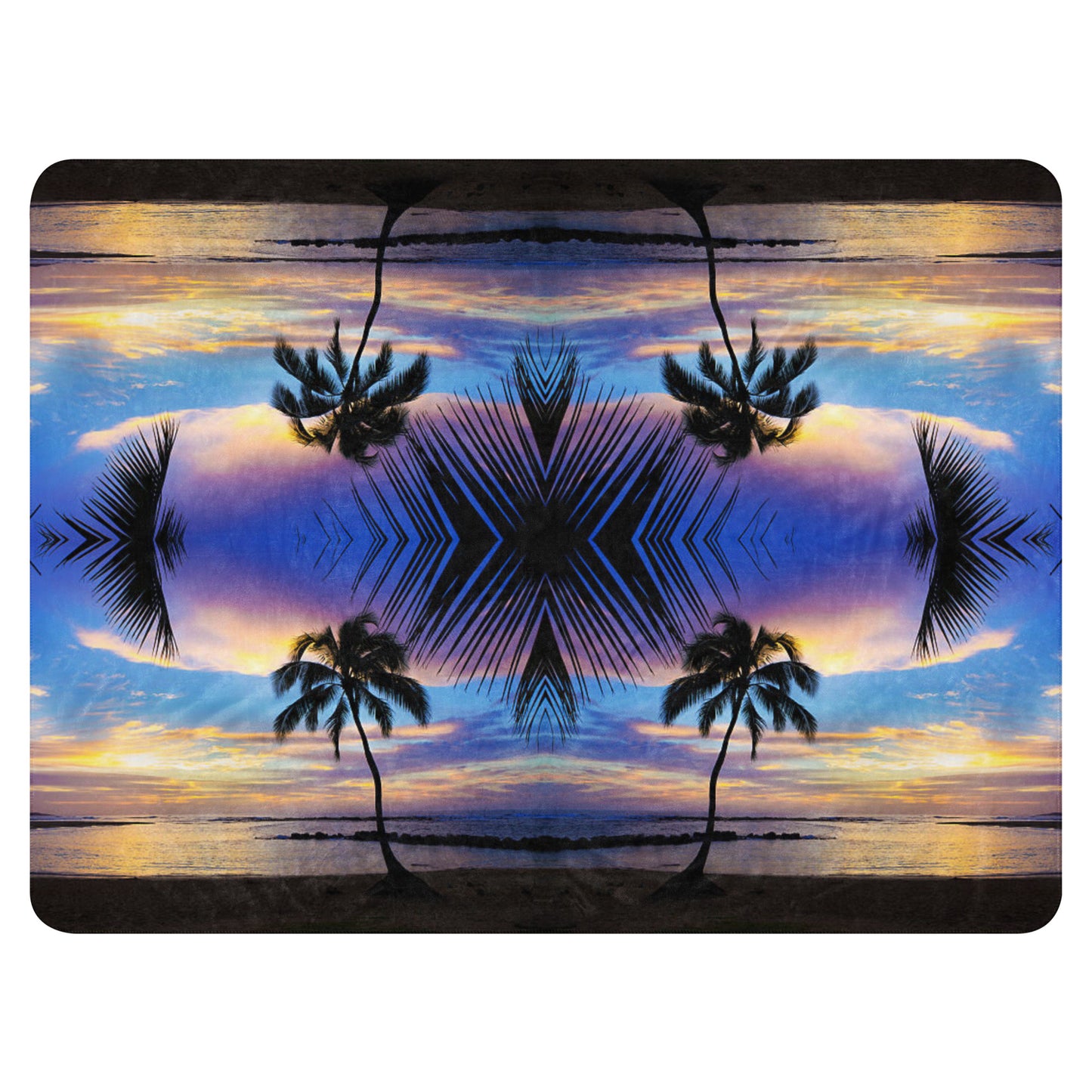 MIRRORED SUNRISE Sherpa blanket