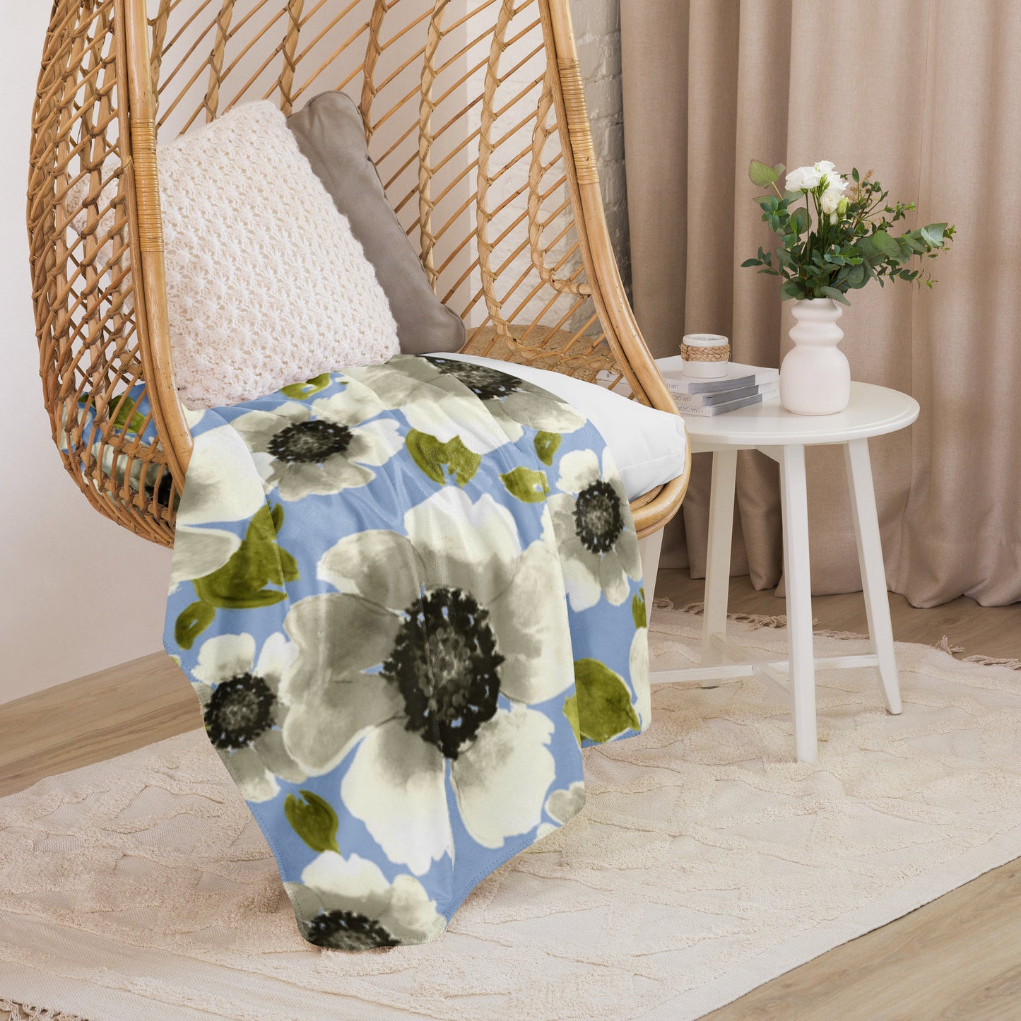 GORGEOUS FLORAL Sherpa blanket