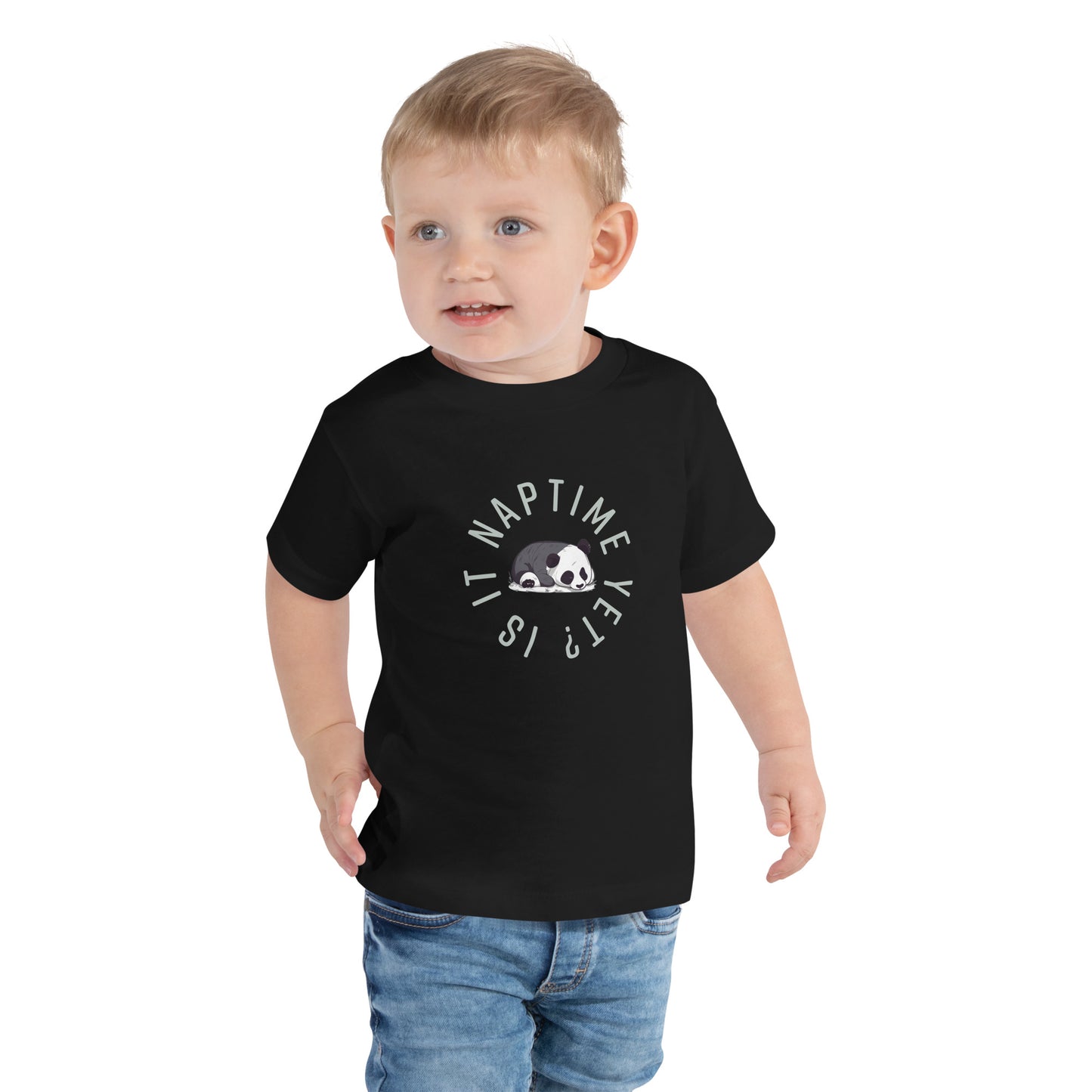 FUNNY PANDA NAPTIME YET? Toddler Short Sleeve Tee