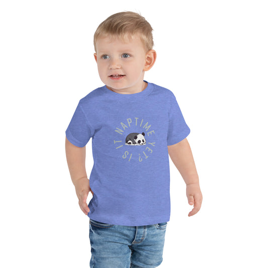 FUNNY PANDA NAPTIME YET? Toddler Short Sleeve Tee