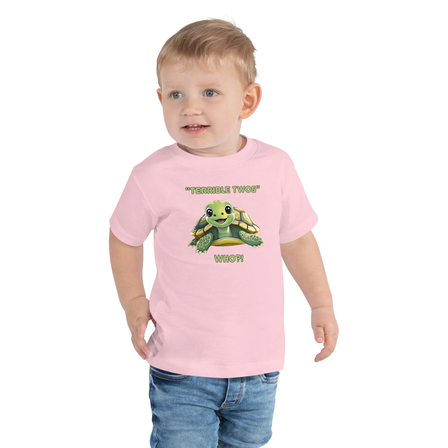 TERRIBLE TWOS, WHO? Funny Toddler Short Sleeve Tee