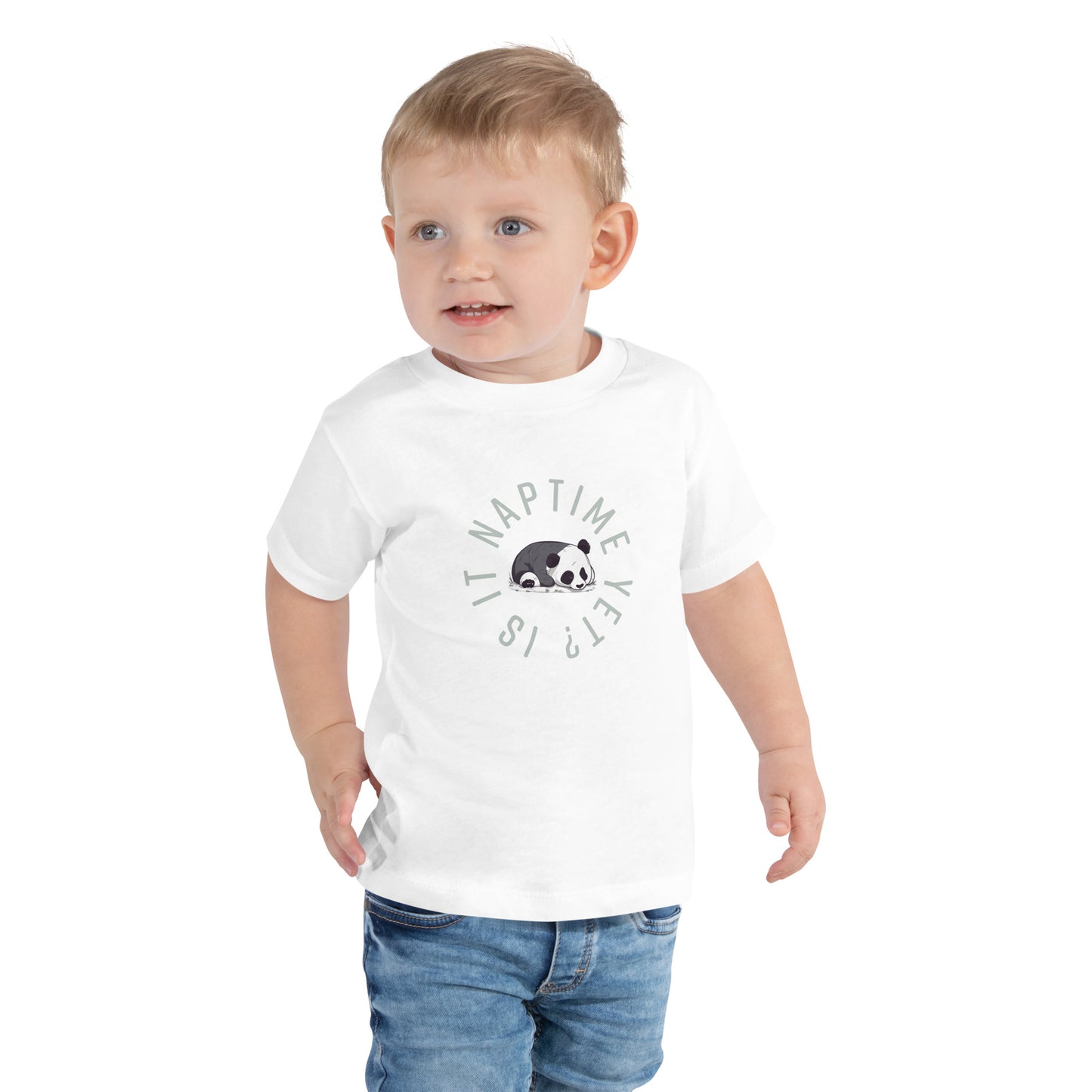 FUNNY PANDA NAPTIME YET? Toddler Short Sleeve Tee