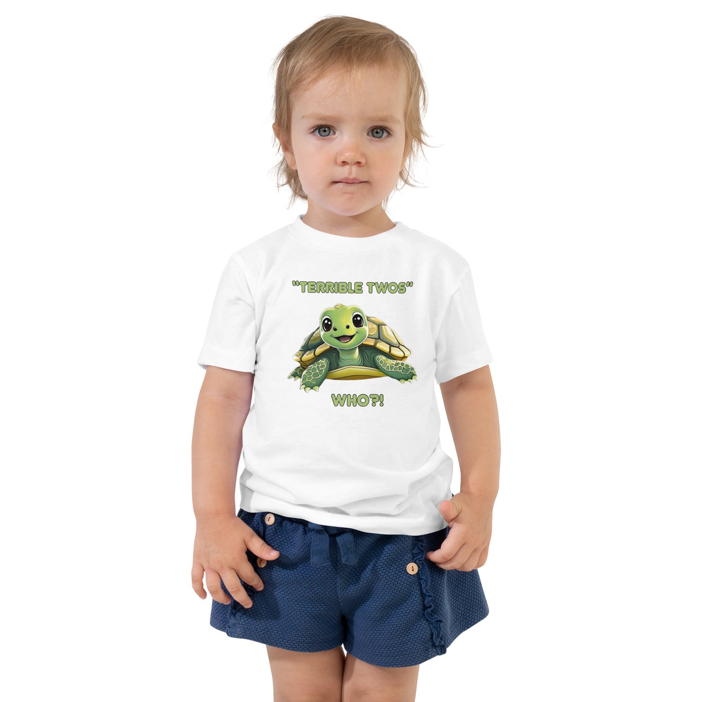 TERRIBLE TWOS, WHO? Funny Toddler Short Sleeve Tee