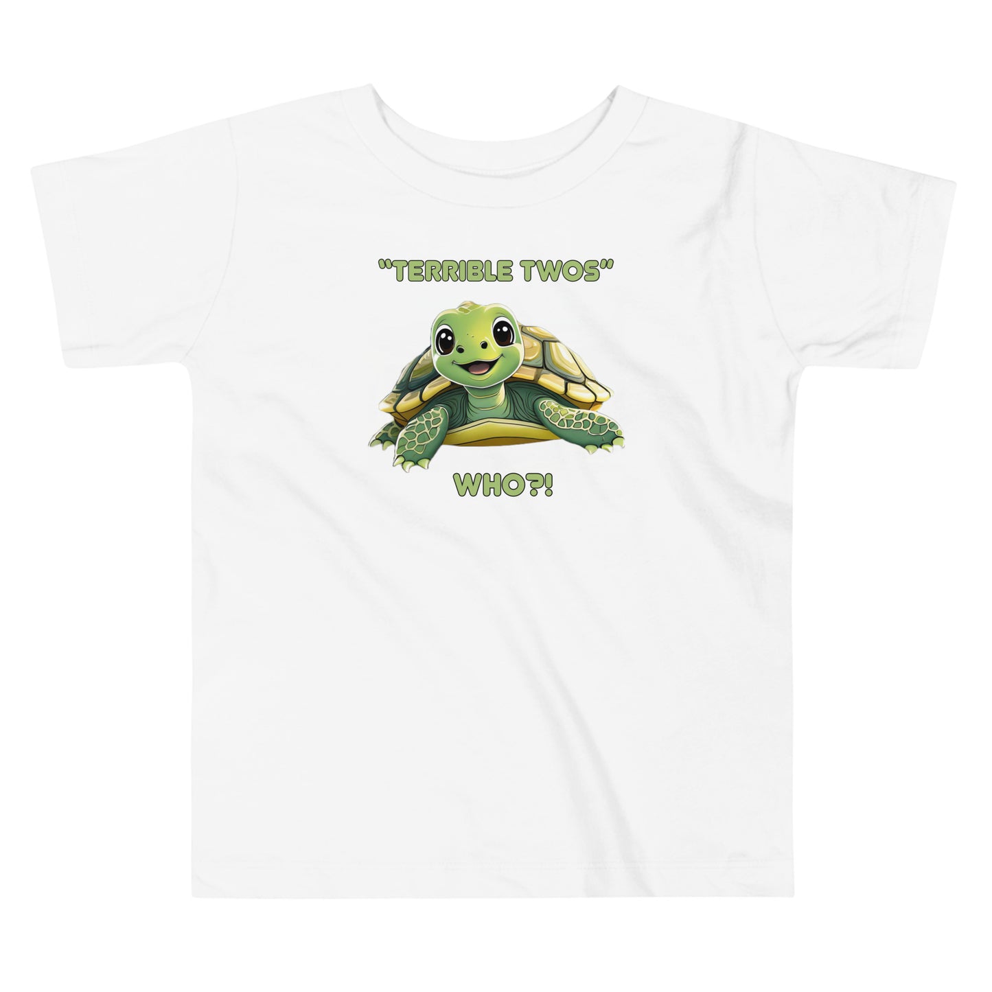 TERRIBLE TWOS, WHO? Funny Toddler Short Sleeve Tee