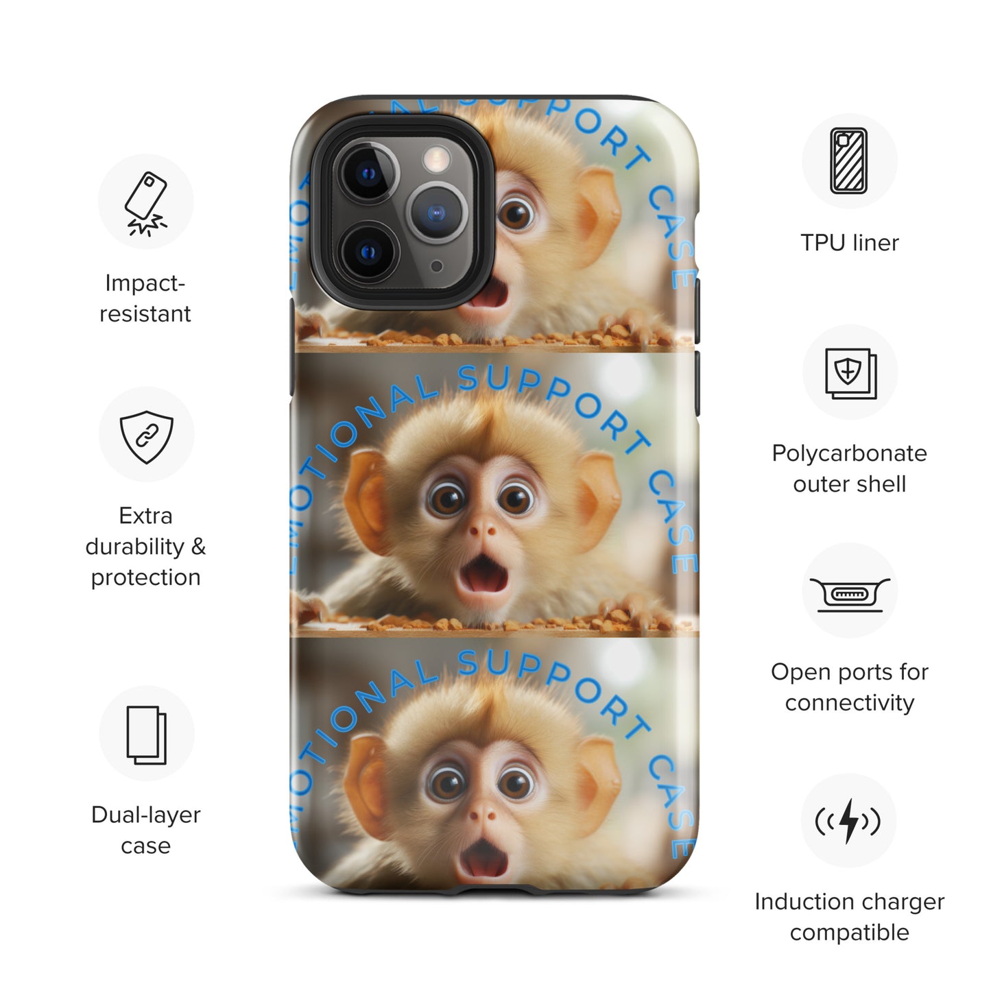 MONKEY EMOTIONAL SUPPORT Tough Case for iPhone®