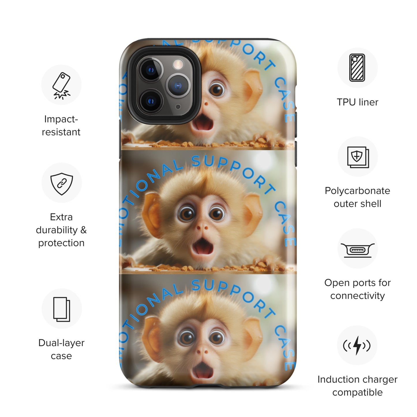 MONKEY EMOTIONAL SUPPORT Tough Case for iPhone®