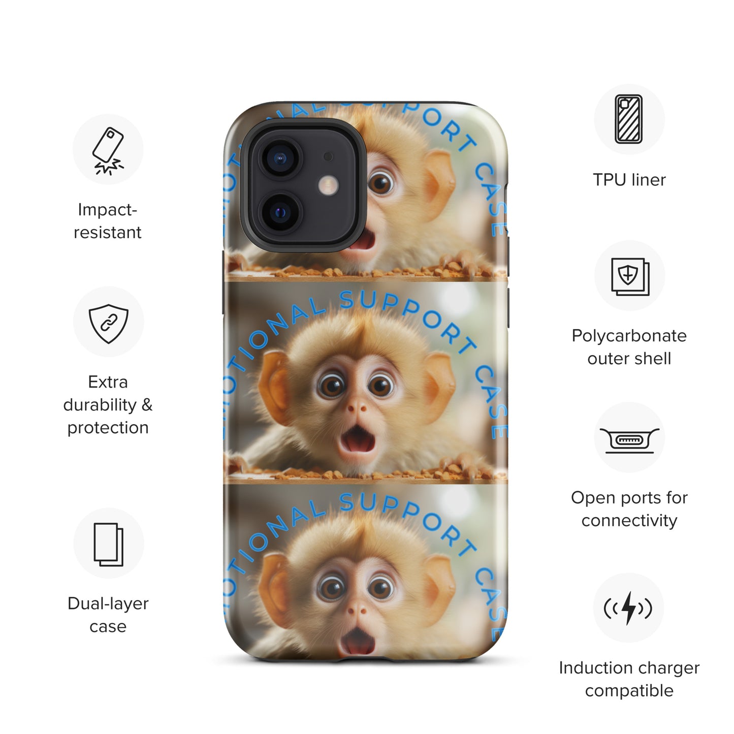 MONKEY EMOTIONAL SUPPORT Tough Case for iPhone®