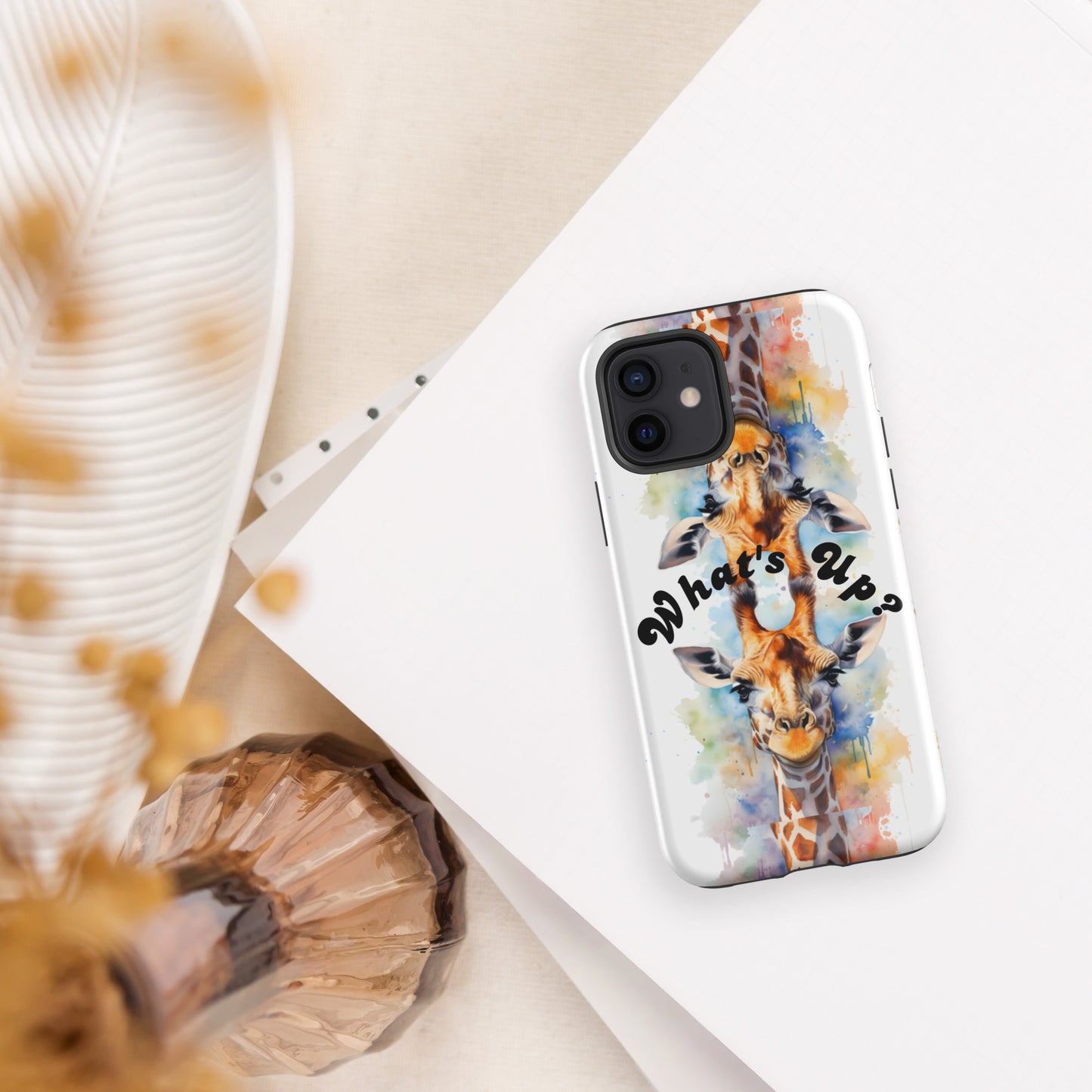 WHAT'S UP? GIRAFFE Tough Case for iPhone®