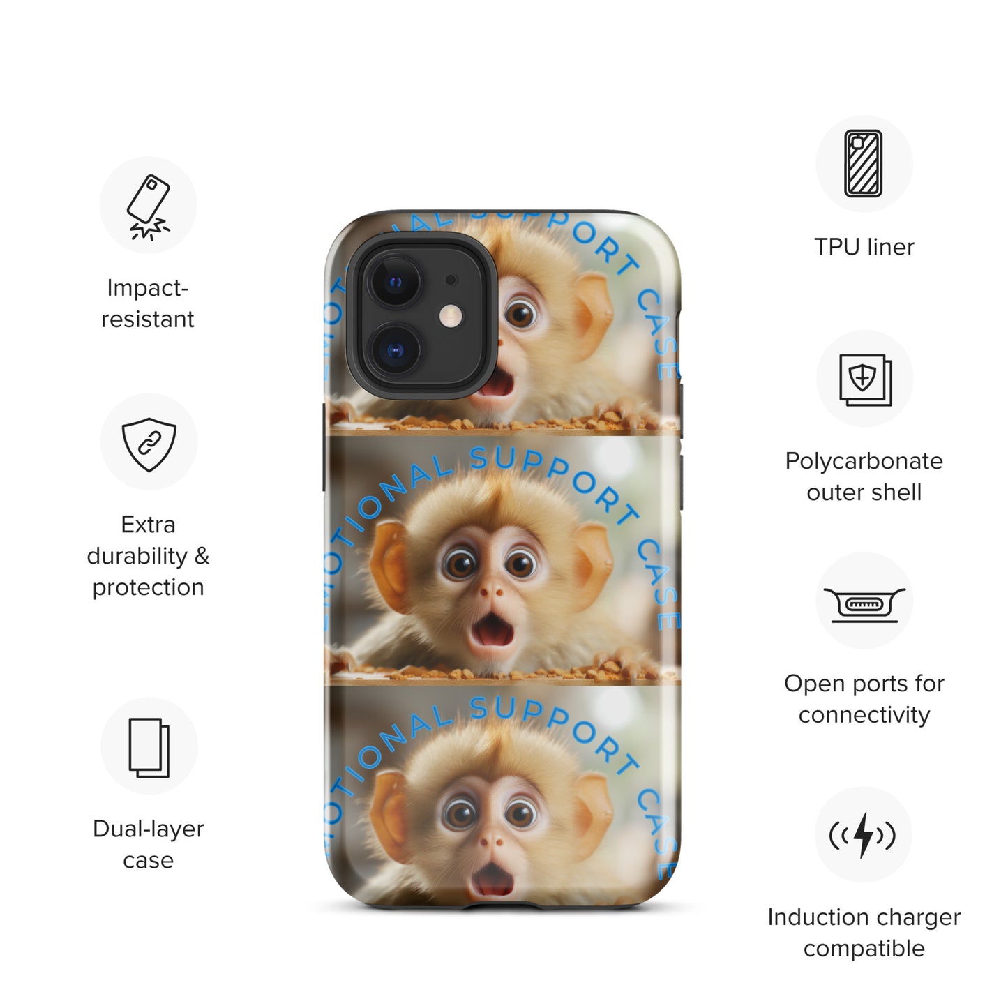 MONKEY EMOTIONAL SUPPORT Tough Case for iPhone®