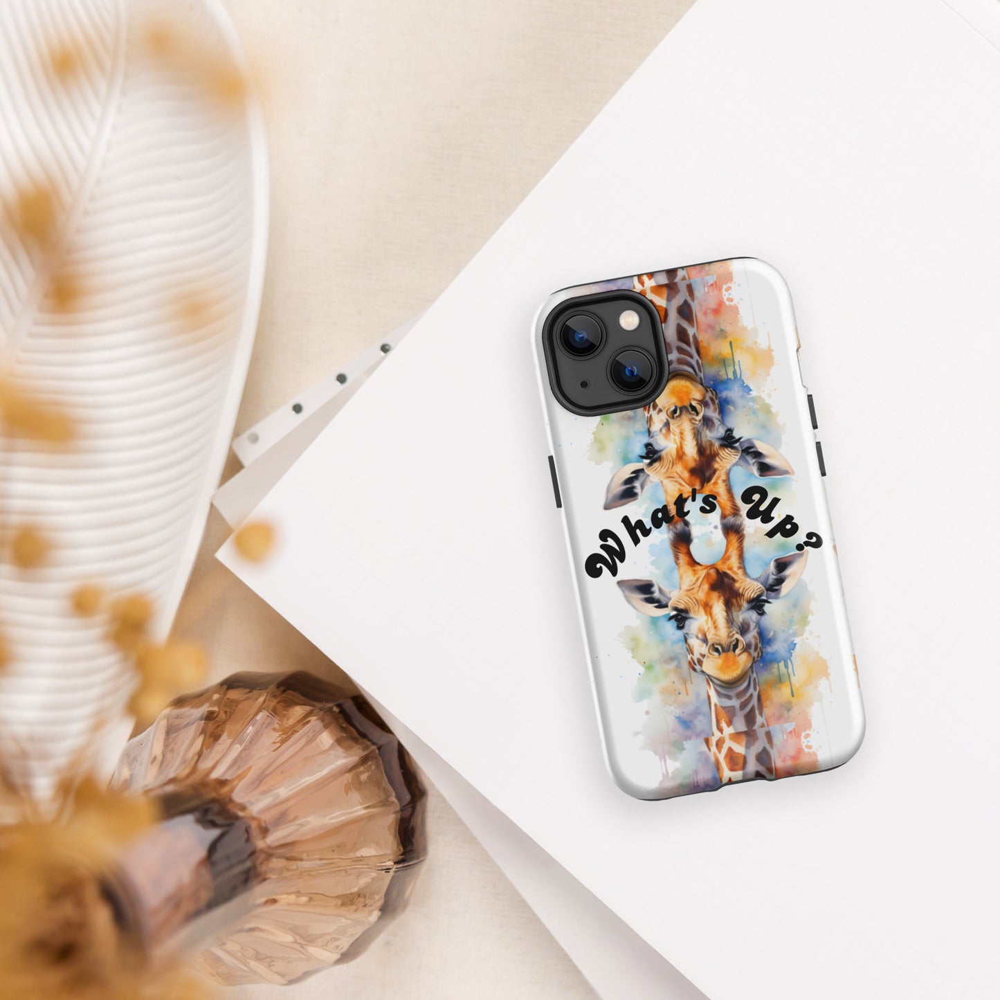 WHAT'S UP? GIRAFFE Tough Case for iPhone®