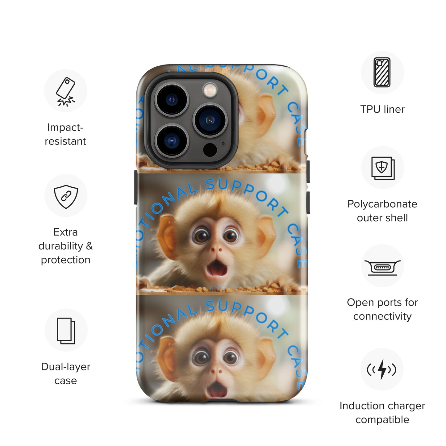 MONKEY EMOTIONAL SUPPORT Tough Case for iPhone®