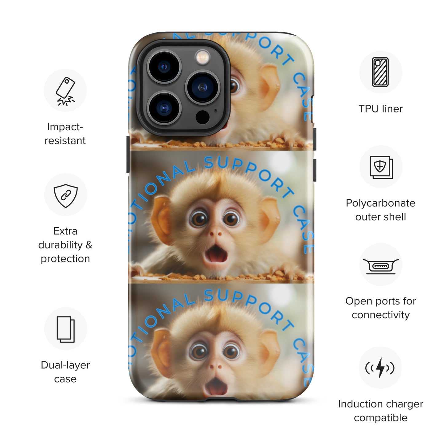 MONKEY EMOTIONAL SUPPORT Tough Case for iPhone®