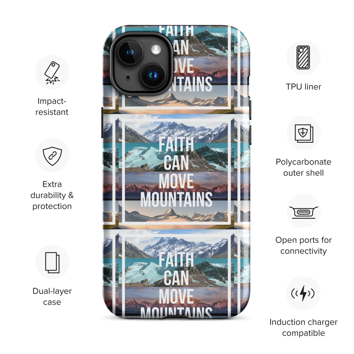 FAITH MOVES MOUNTAINS Tough Case for iPhone®