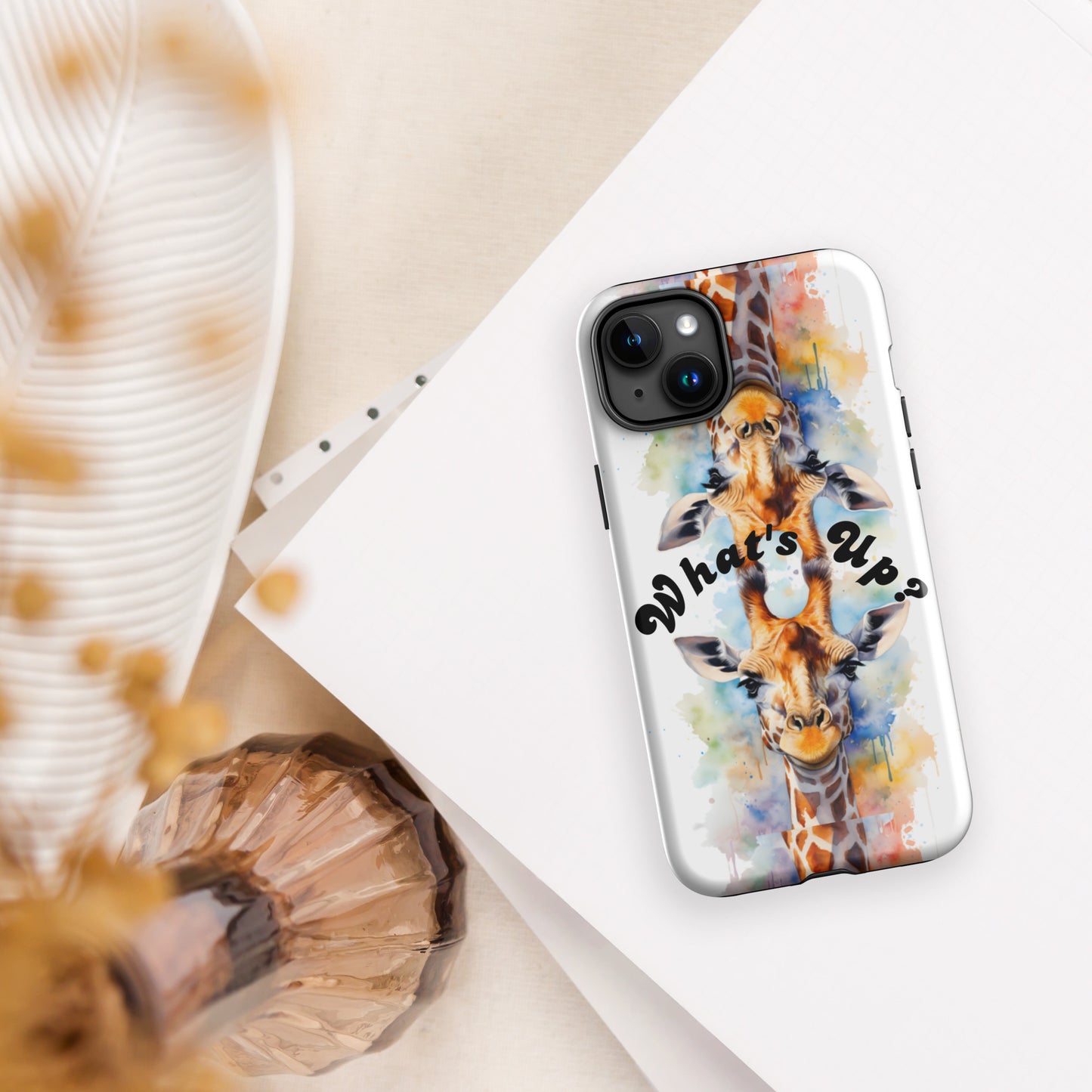 WHAT'S UP? GIRAFFE Tough Case for iPhone®