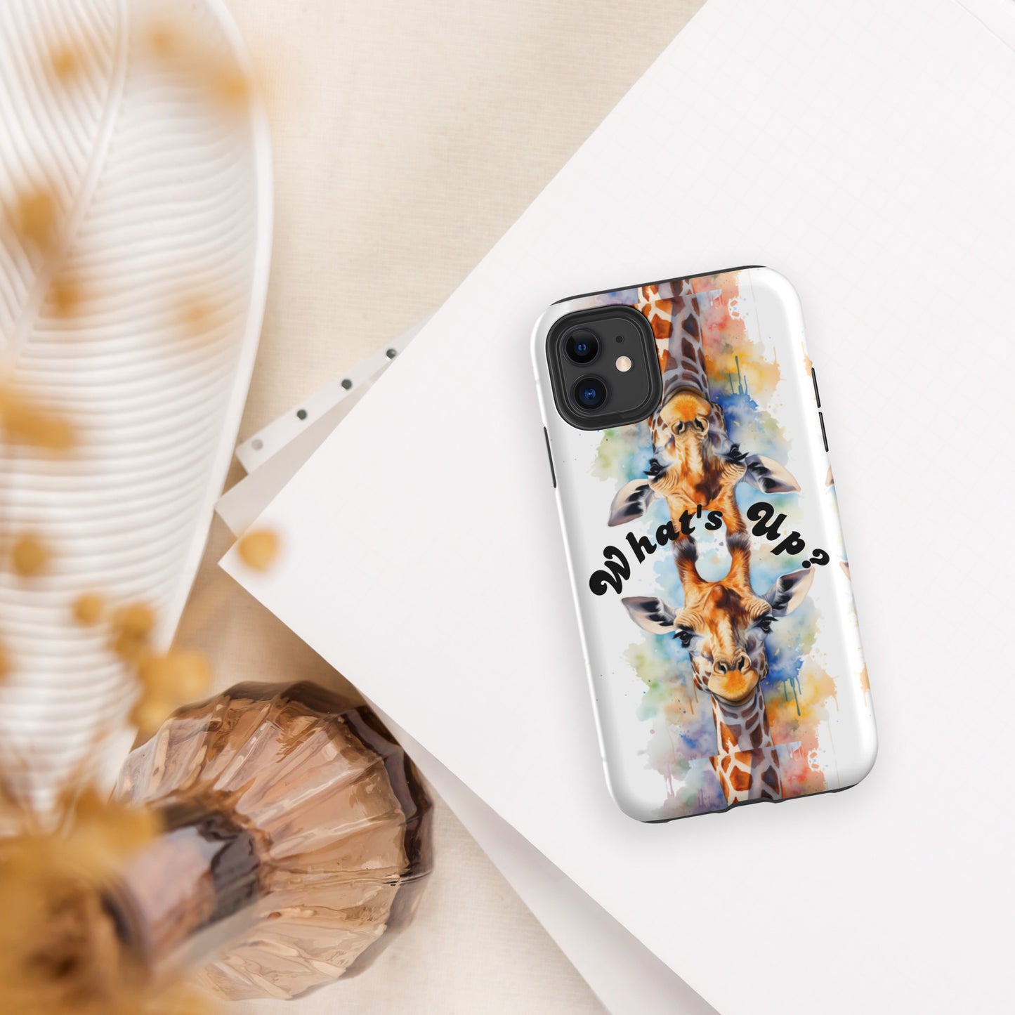 WHAT'S UP? GIRAFFE Tough Case for iPhone®