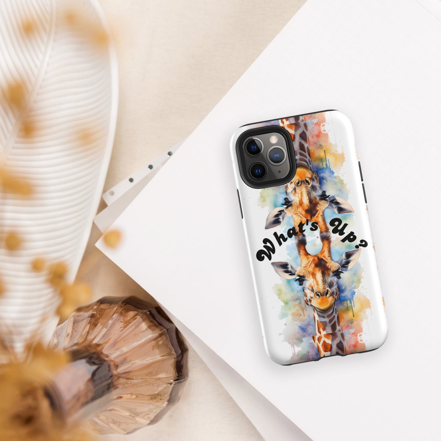 WHAT'S UP? GIRAFFE Tough Case for iPhone®