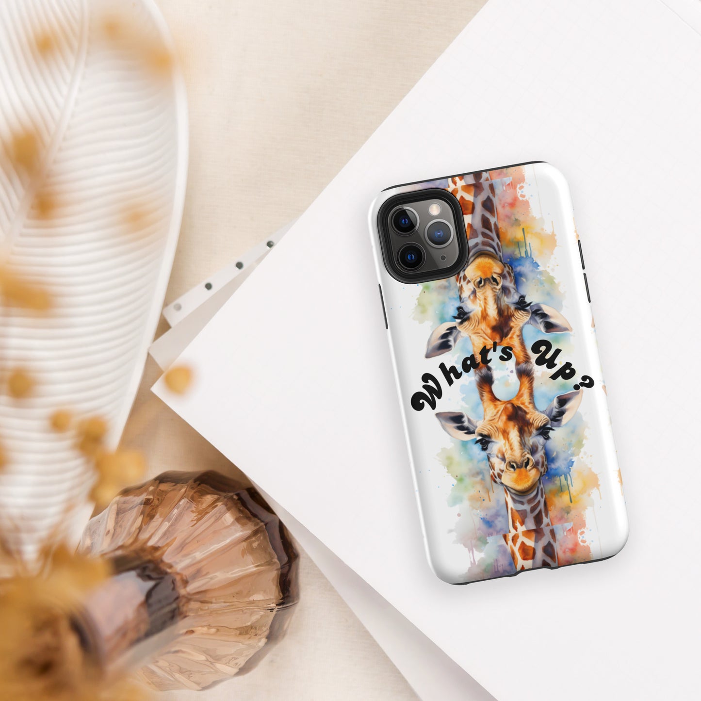 WHAT'S UP? GIRAFFE Tough Case for iPhone®