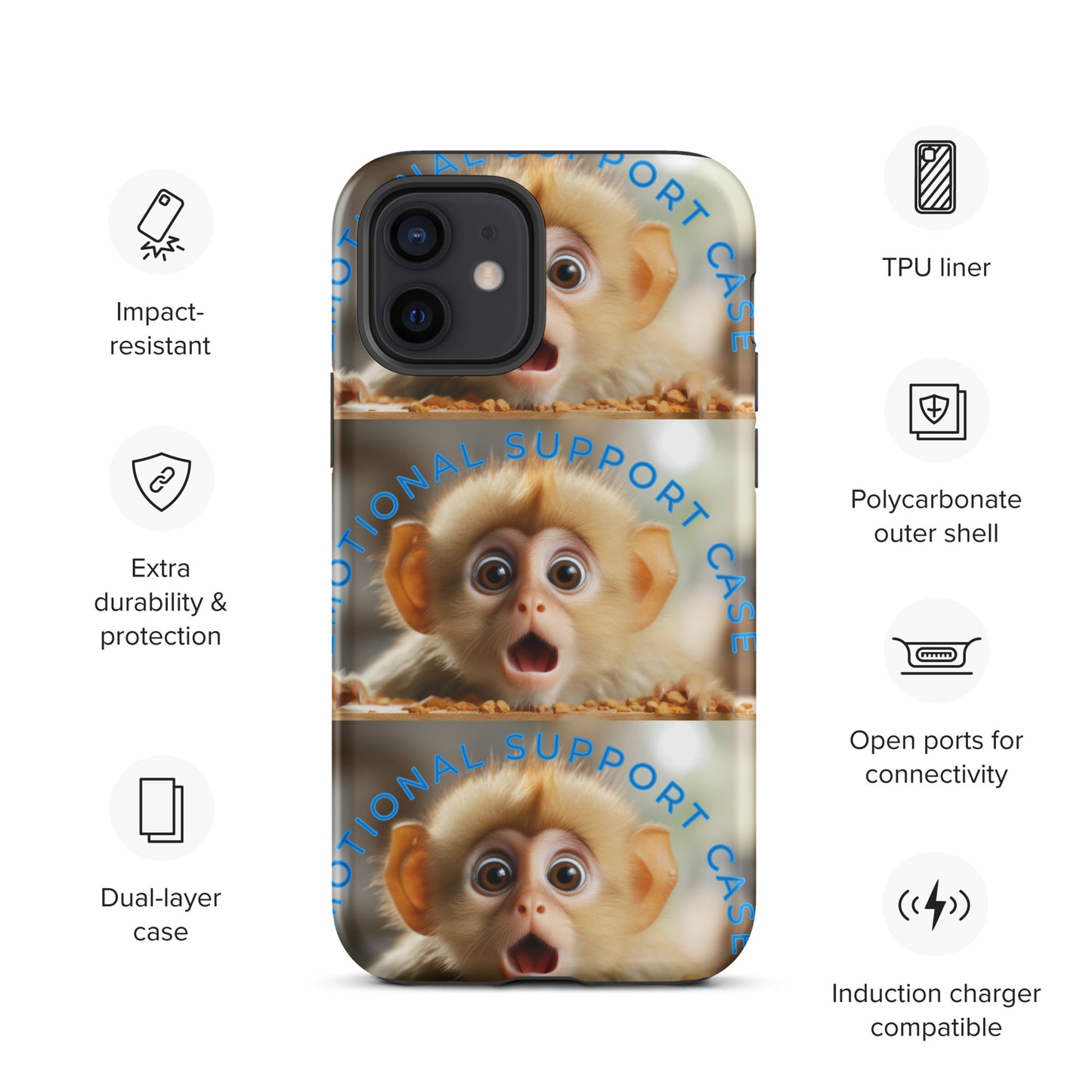 MONKEY EMOTIONAL SUPPORT Tough Case for iPhone®